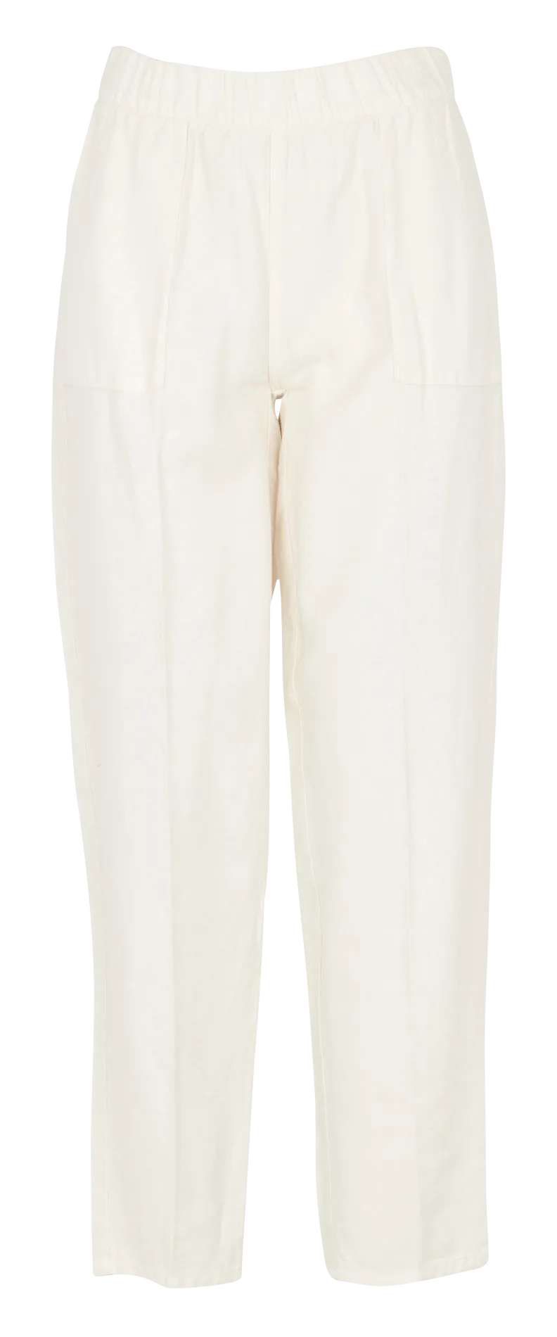 MILPA - Pantalón tapered de mezcla de lino en blanco