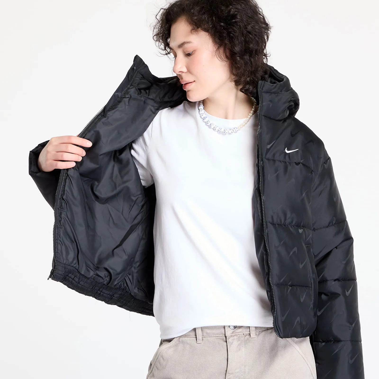 Nike W Nsw Tf Snfl Nk Clsc Pfr Aop Puffer Jacket