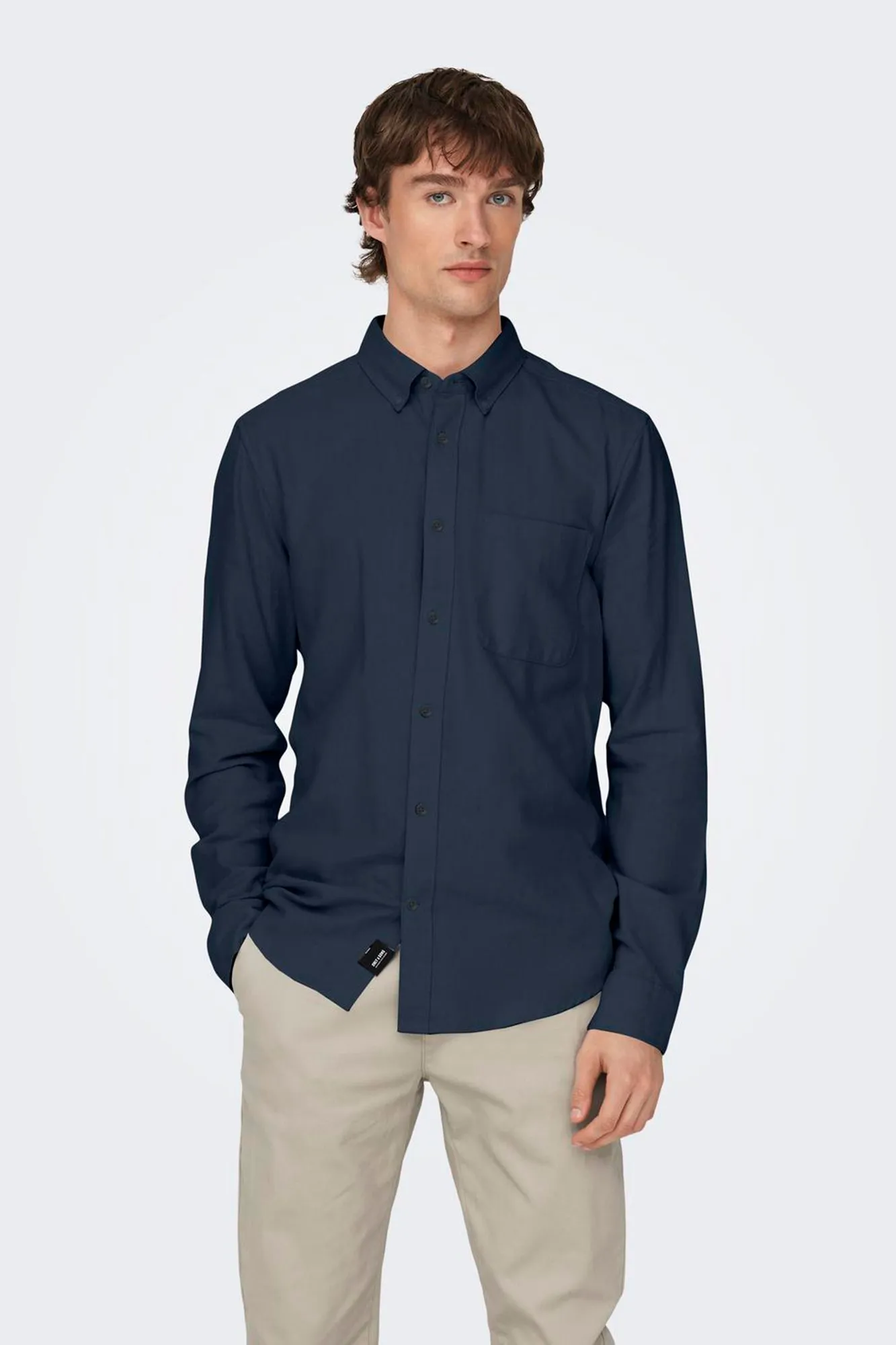 Only & Sons Camisa de hombre cuello oxford