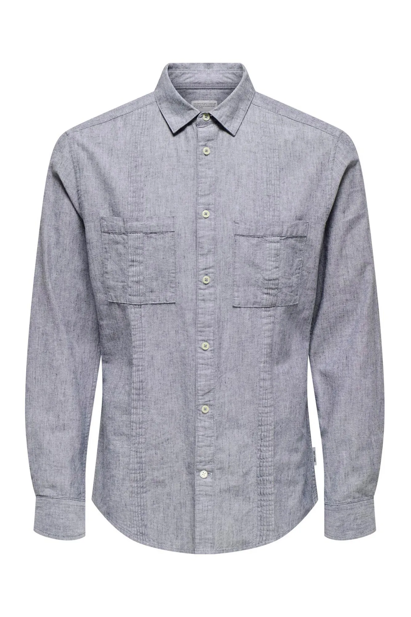 Only & Sons Camisa de manga larga estilo guayabera