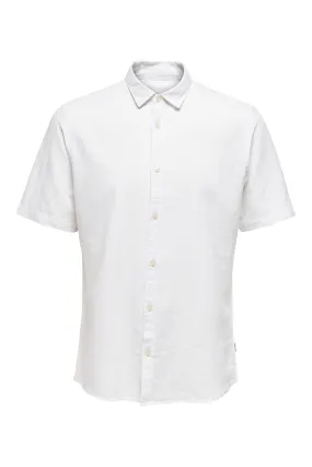 Only & Sons Camisa manga corta lino