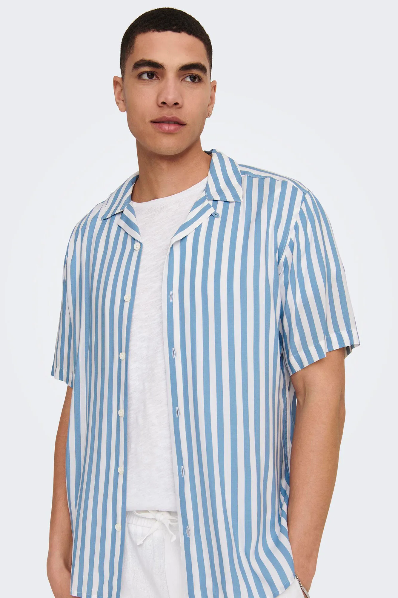 Only & Sons Camisa manga corta rayas