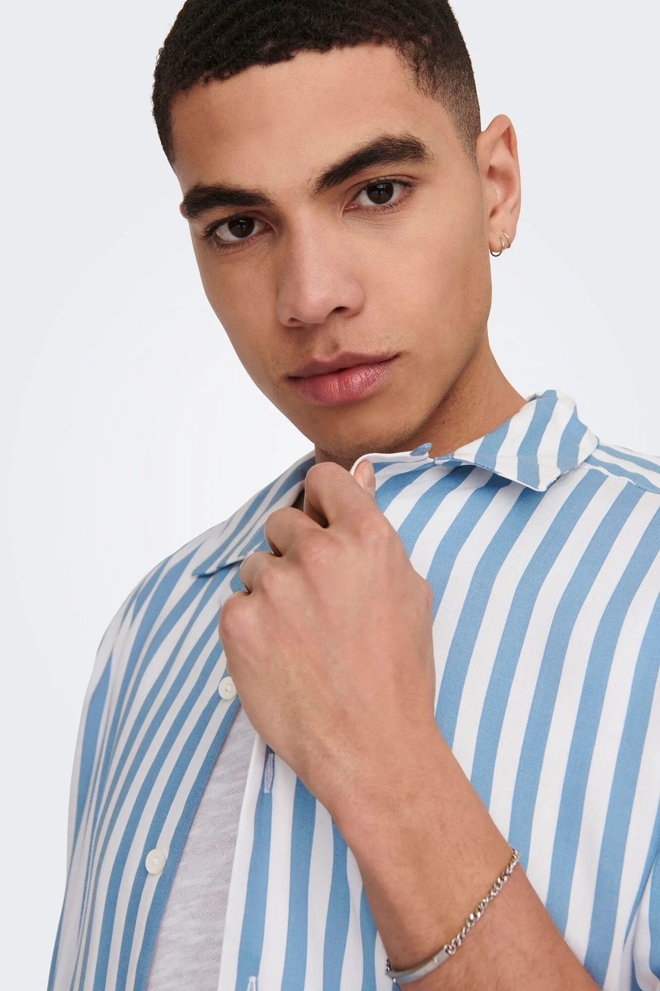 Only & Sons Camisa manga corta rayas