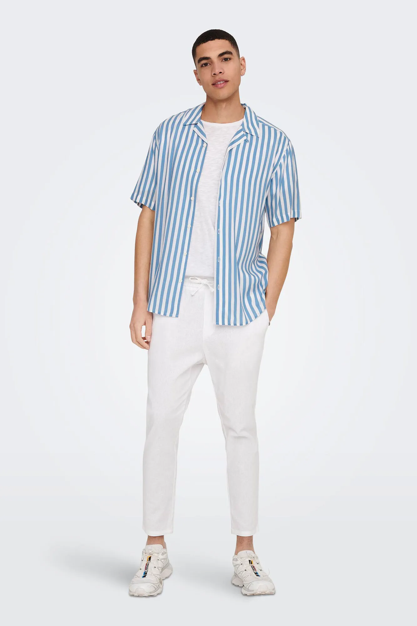 Only & Sons Camisa manga corta rayas