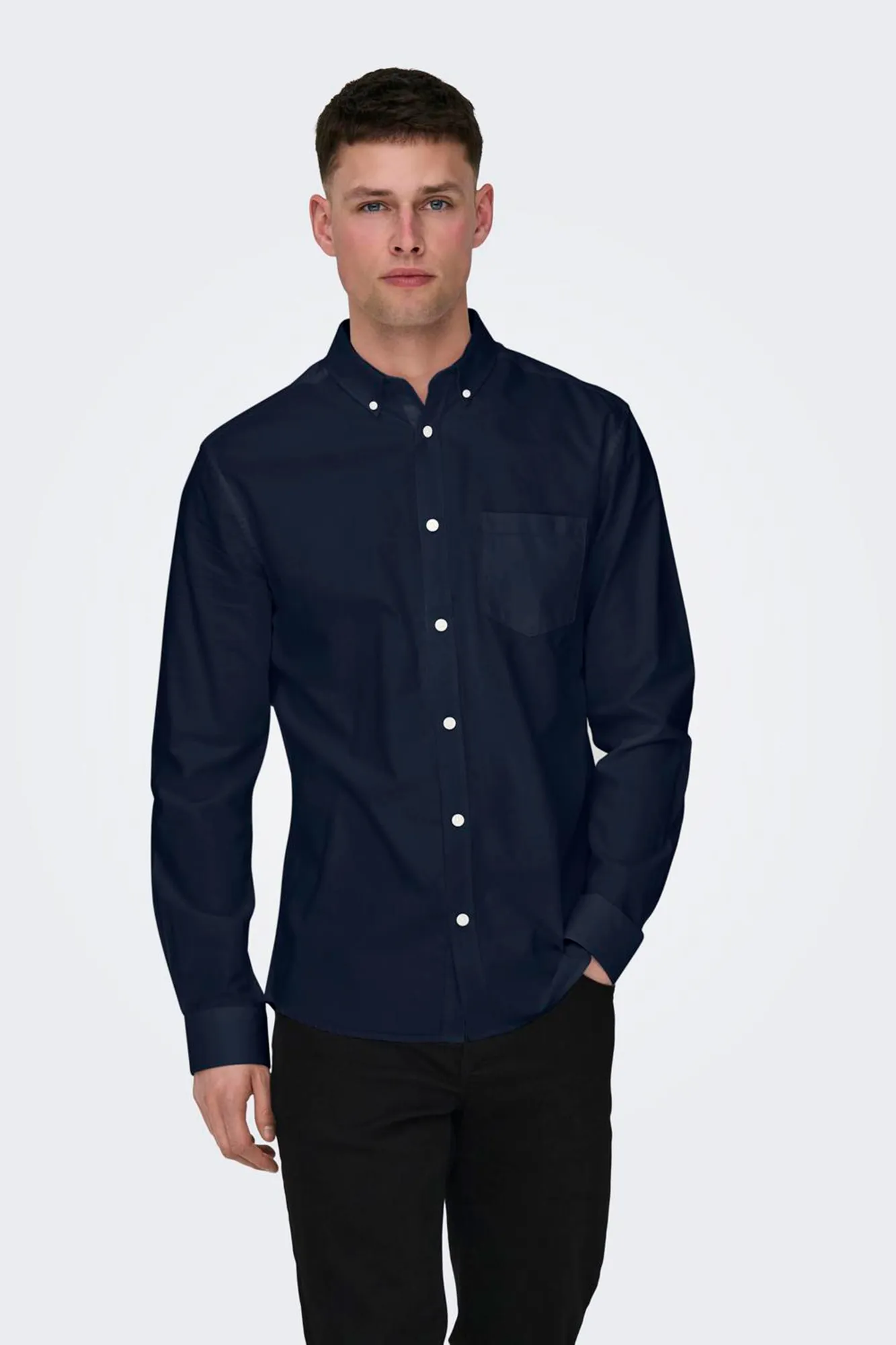 Only & Sons Camisa oxford de manga larga de hombre