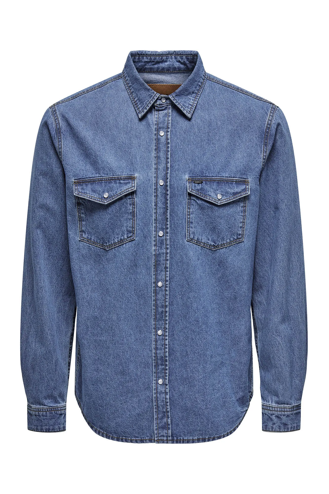 Only & Sons Camisa tejido denim