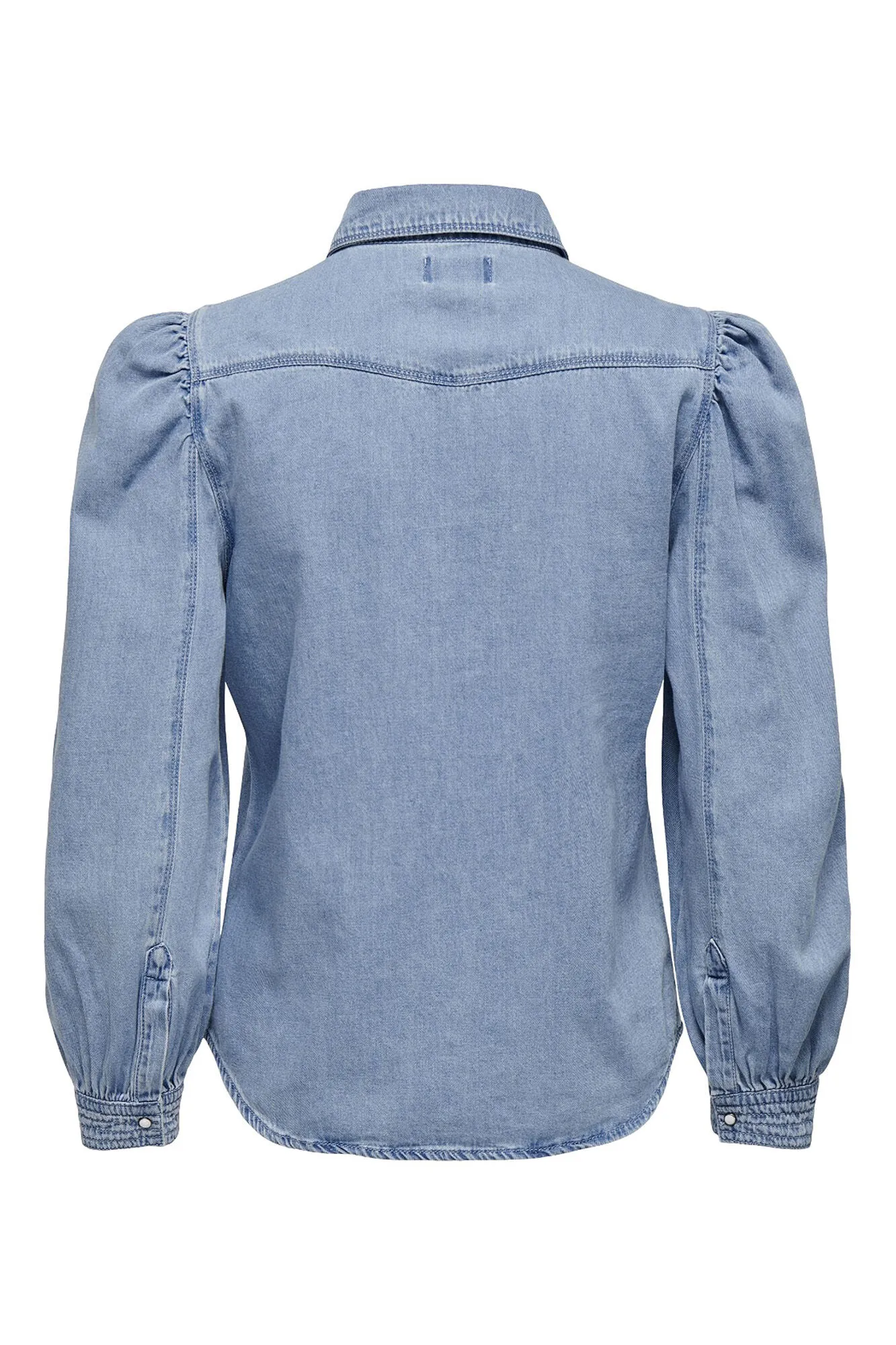 Only Camisa denim de manga larga abullonada