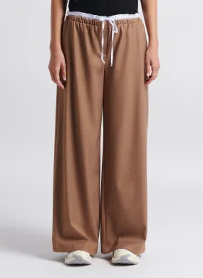 Pantalón ancho en marron