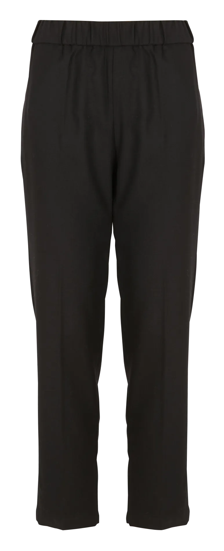 Pantalón tapered de franela de lana en negro