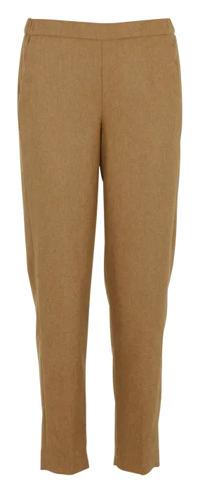 PIXEL - Pantalón recto de mezcla de lana en beige