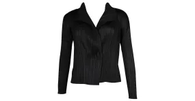 Pleats Please Chaqueta negra plisada Negro 