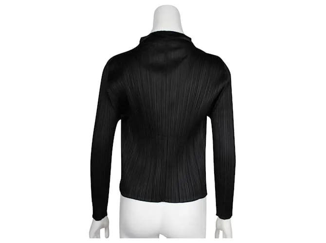 Pleats Please Chaqueta negra plisada Negro 