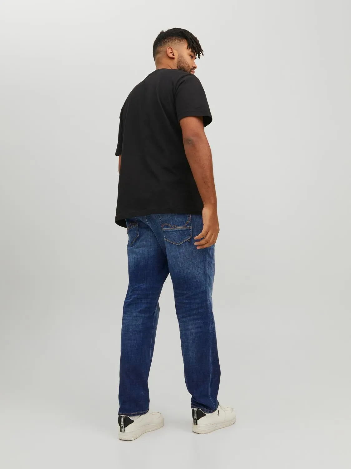 Plus Size JJIGLENN JJFOX GE 348 PLS Vaqueros de corte slim | Azul intermedio | Jack & Jones®