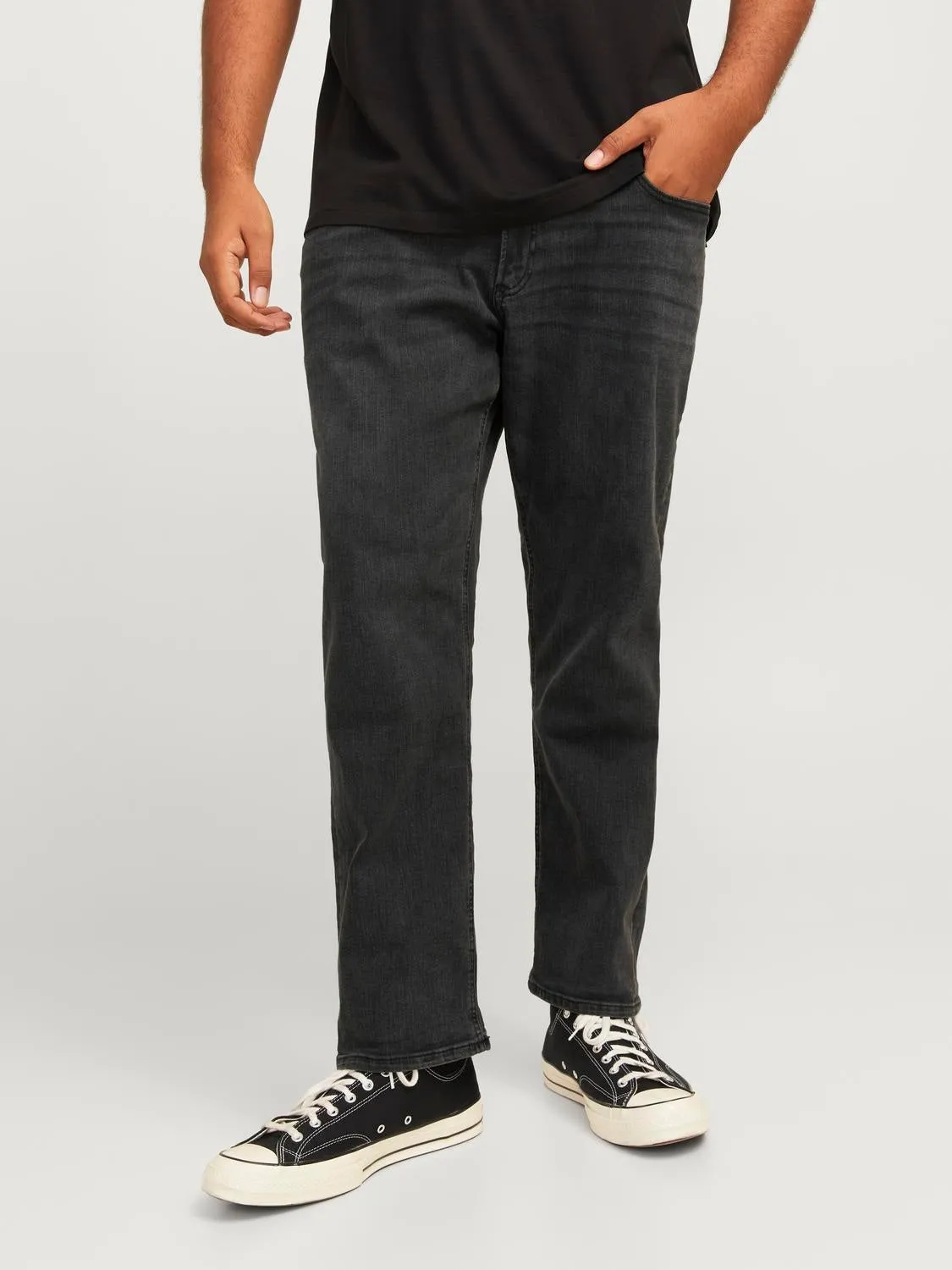 Plus Size JJIGLENN JJORIGINAL MF 772 PLS Vaqueros de corte slim | Negro | Jack & Jones®