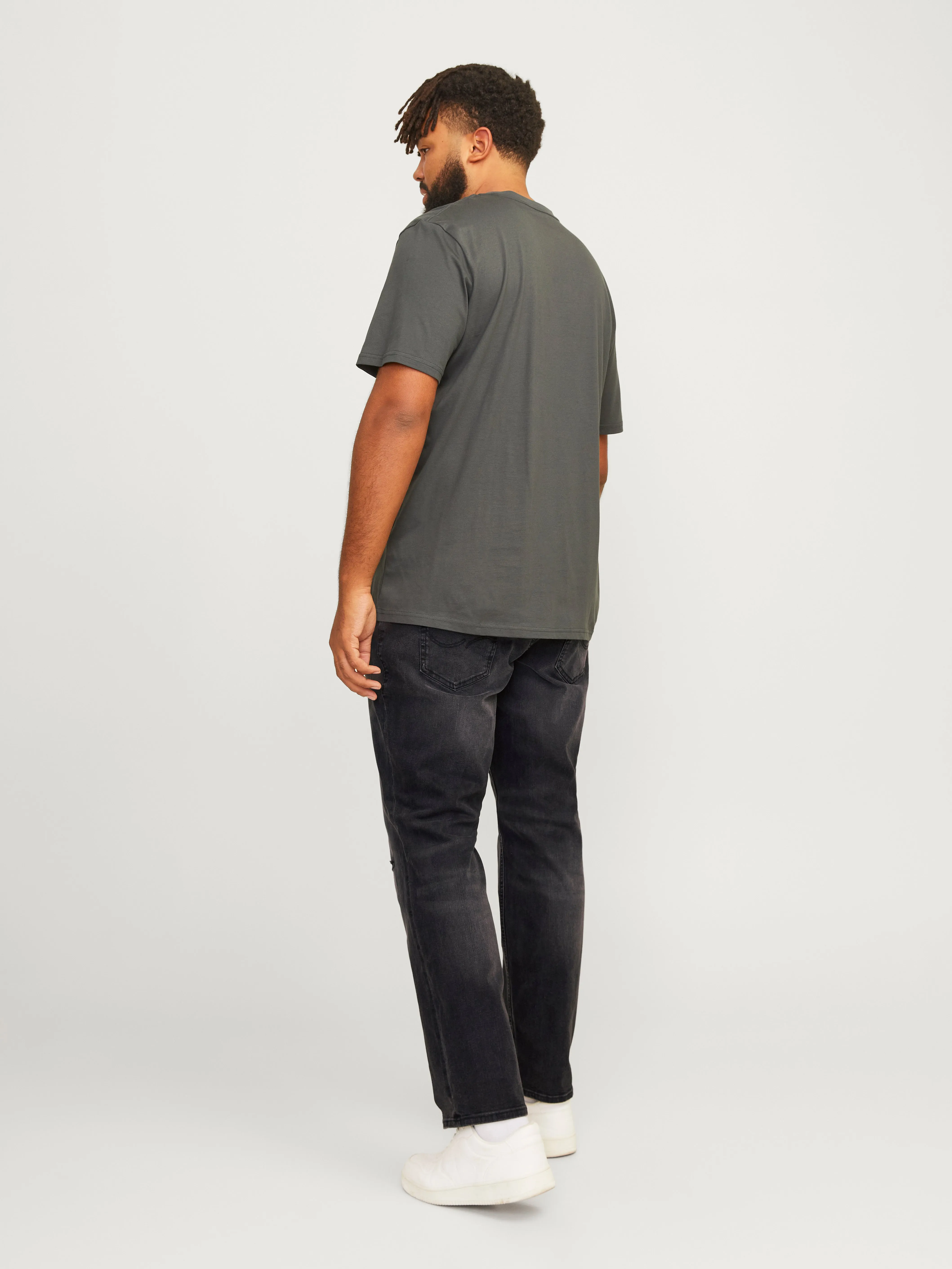 Plus Size JJIGLENN JJORIGINAL SQ 014 PLS Vaqueros de corte slim | Negro | Jack & Jones®