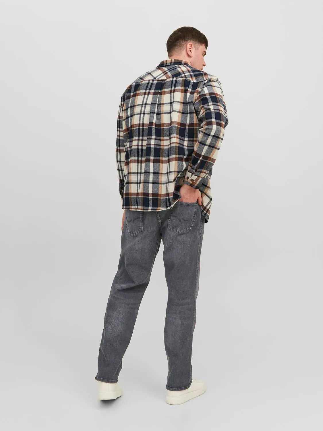 Plus Size JJIMIKE JJORIGINAL SQ 270 PLS Vaqueros de corte tapered | Gris oscuro | Jack & Jones®