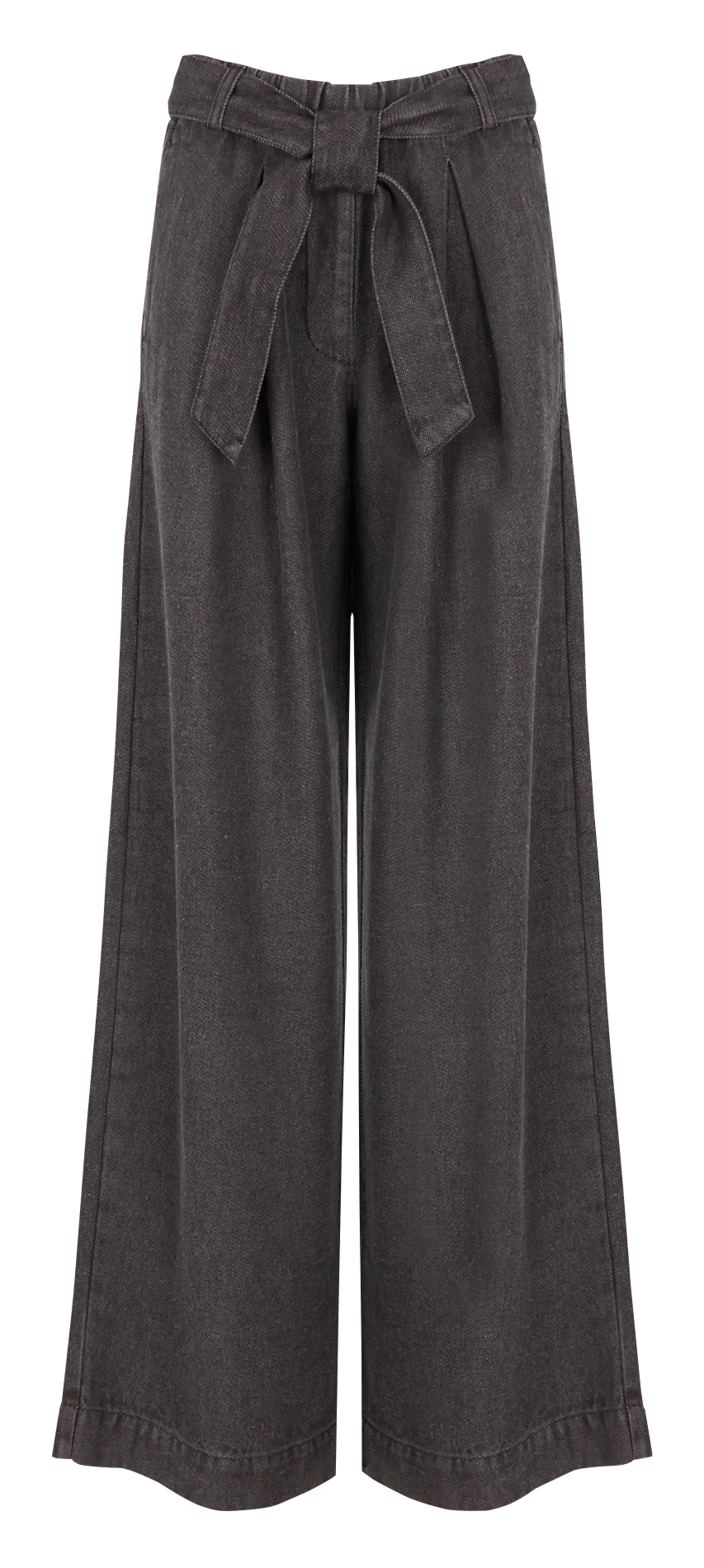 RINIM - Pantalón ancho de talle alto en negro