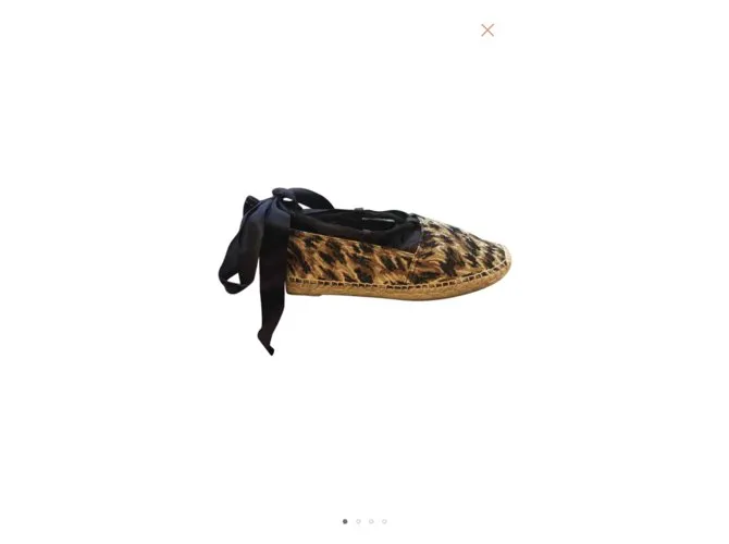 Saint Laurent Alpargatas Estampado de leopardo 