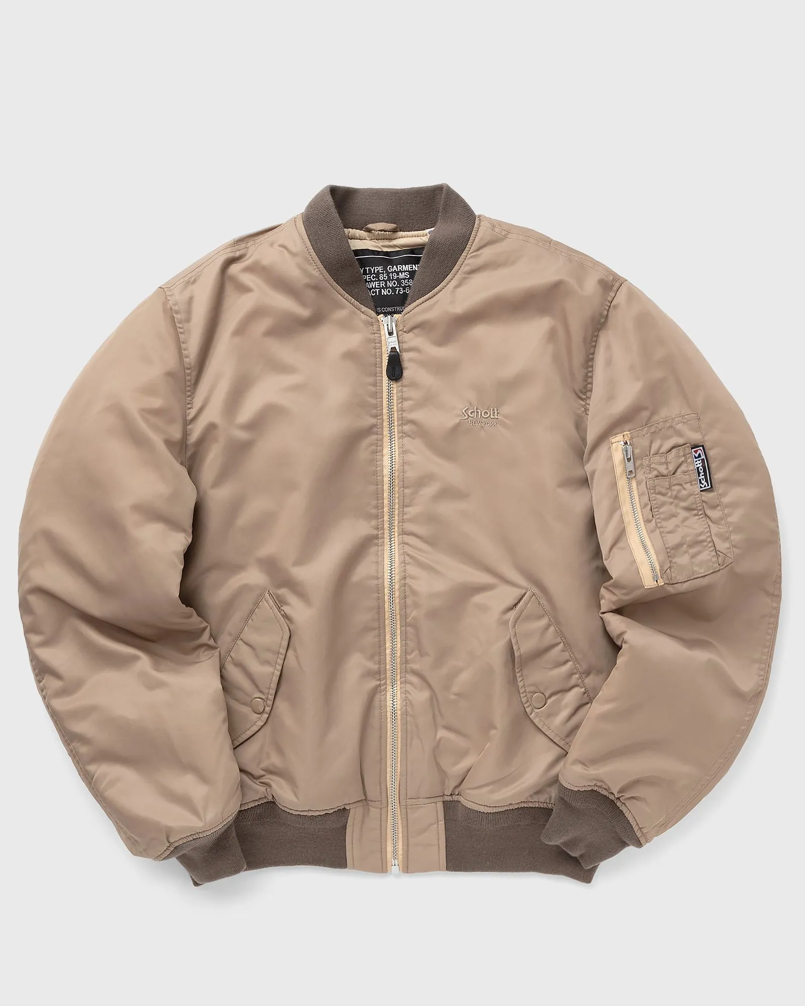 Schott NYC Bomber Jacket Beige