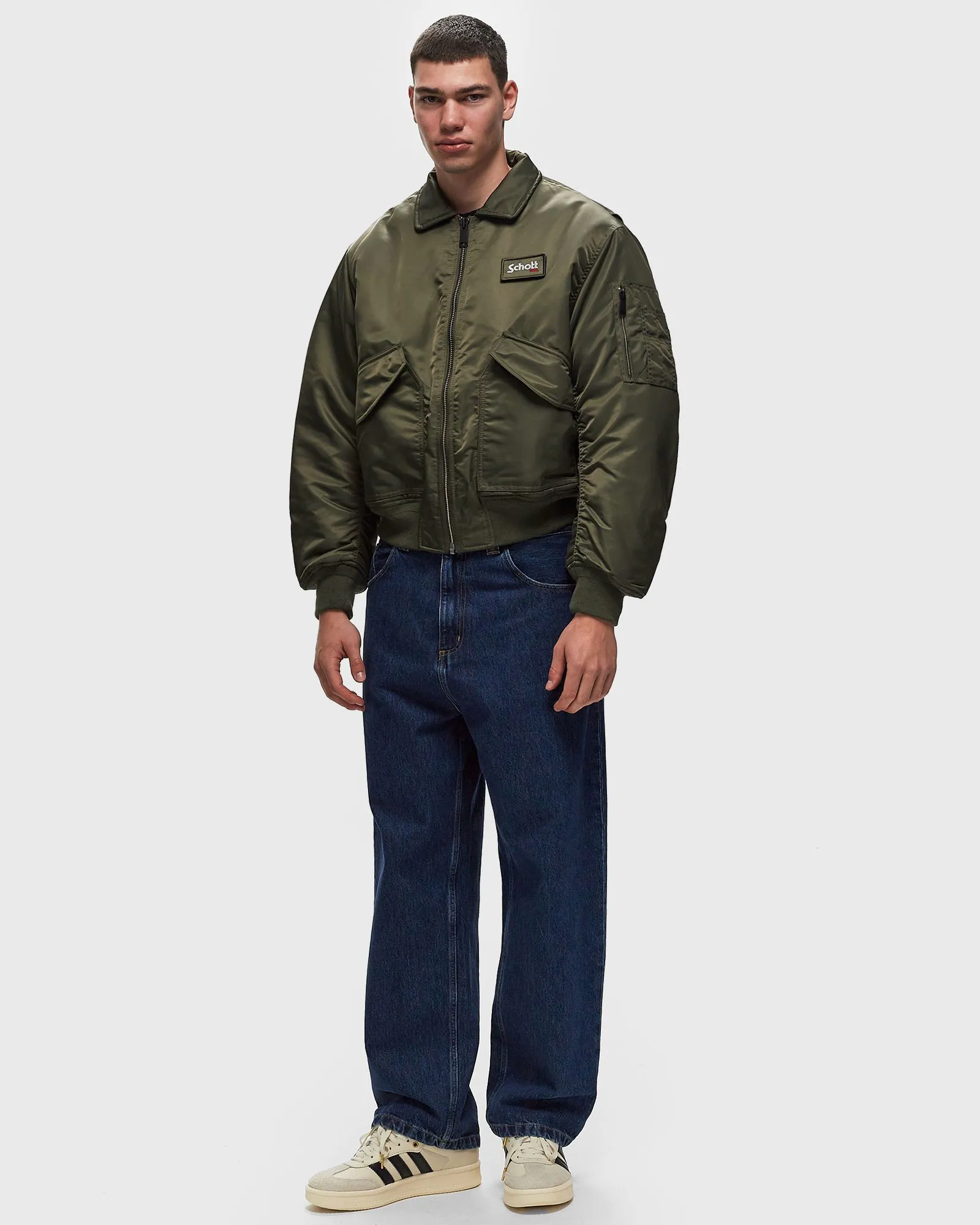 Schott NYC Bomber Jacket Green