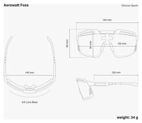 SCICON Gafas SCICON Aerowatt FozaMultimirror Azul / Blanco