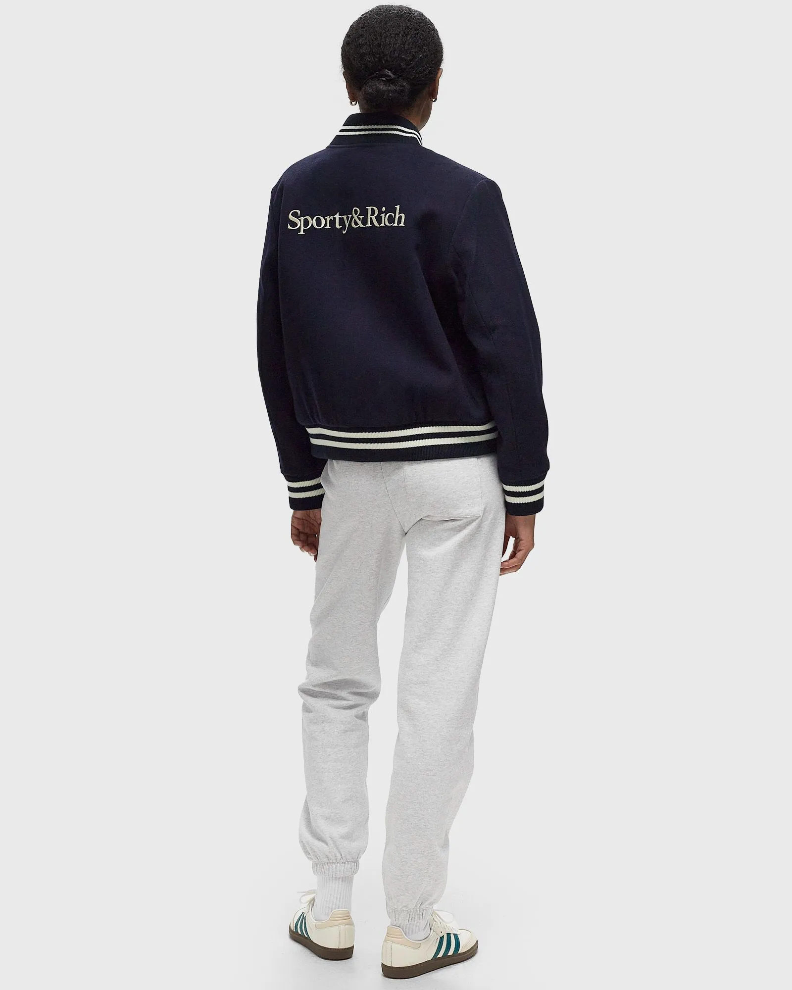 Sporty & Rich Yankees Serif Varsity Jacket