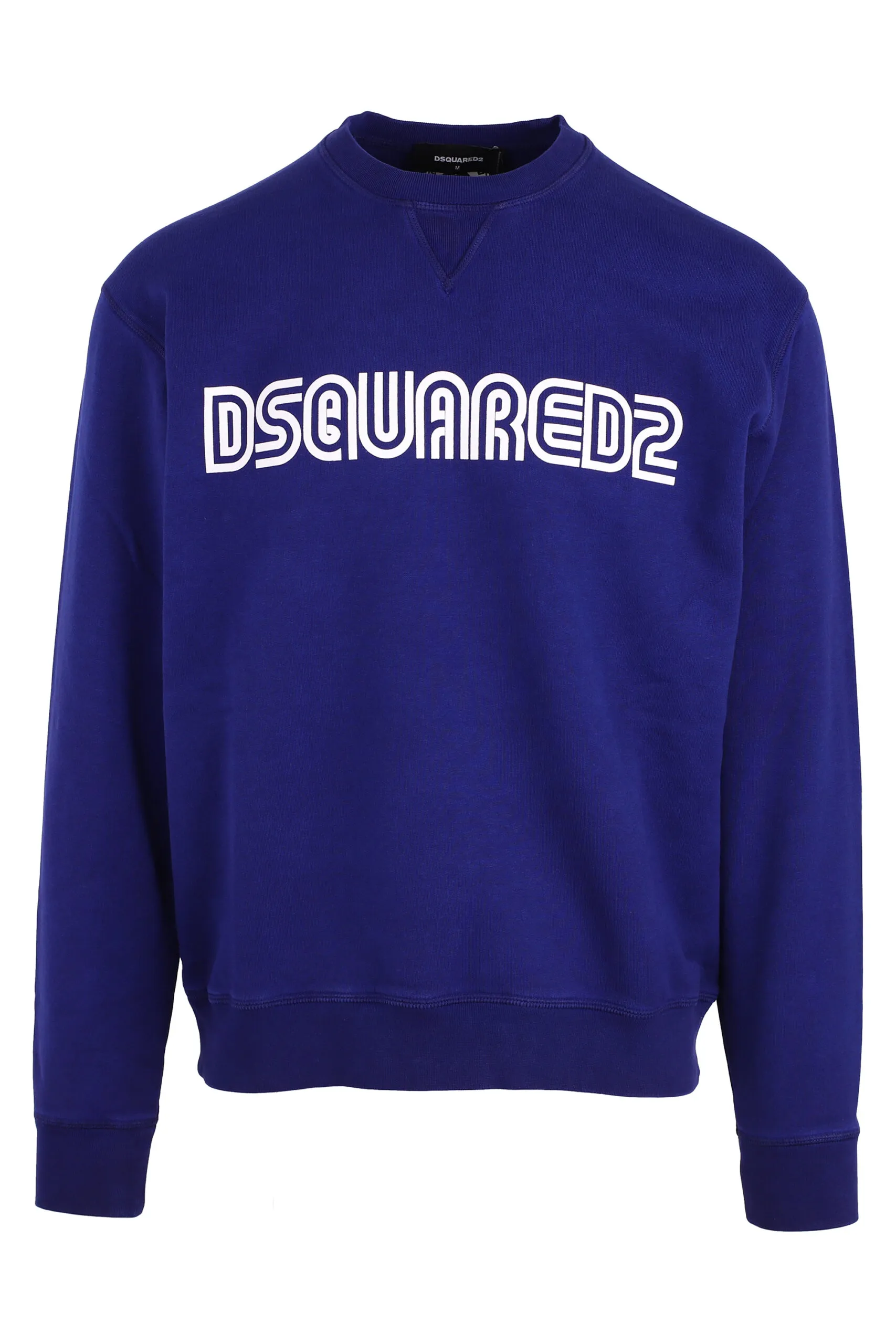 Sudadera azul con logo contorno blanco