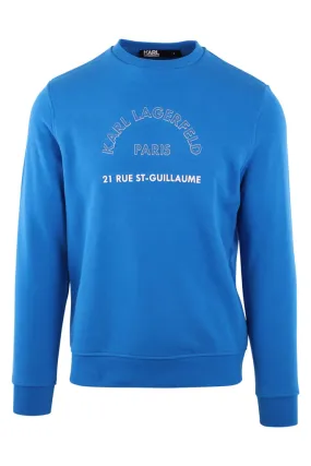 Sudadera azul con logo rue st-guillaume