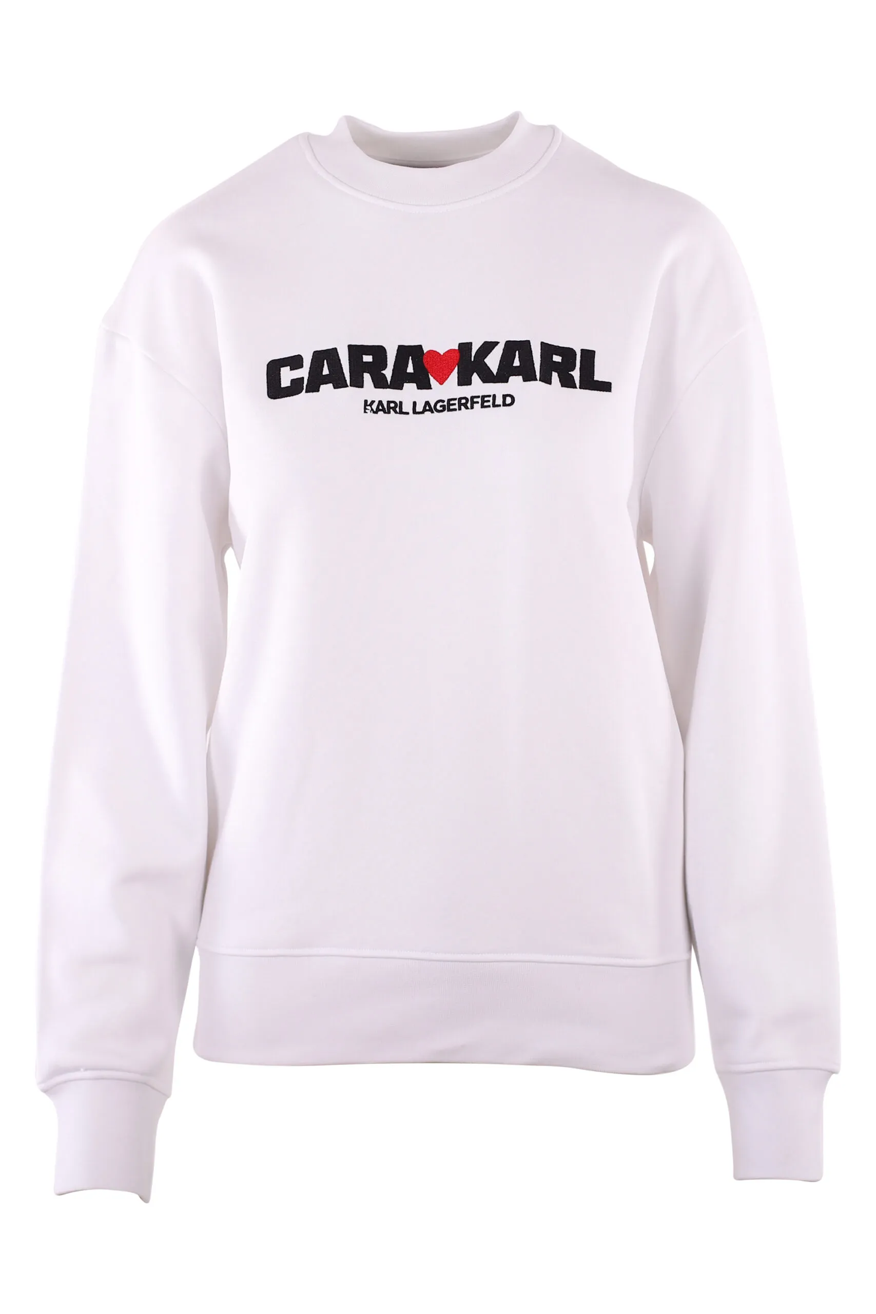 Sudadera blanca con logo grande negro 