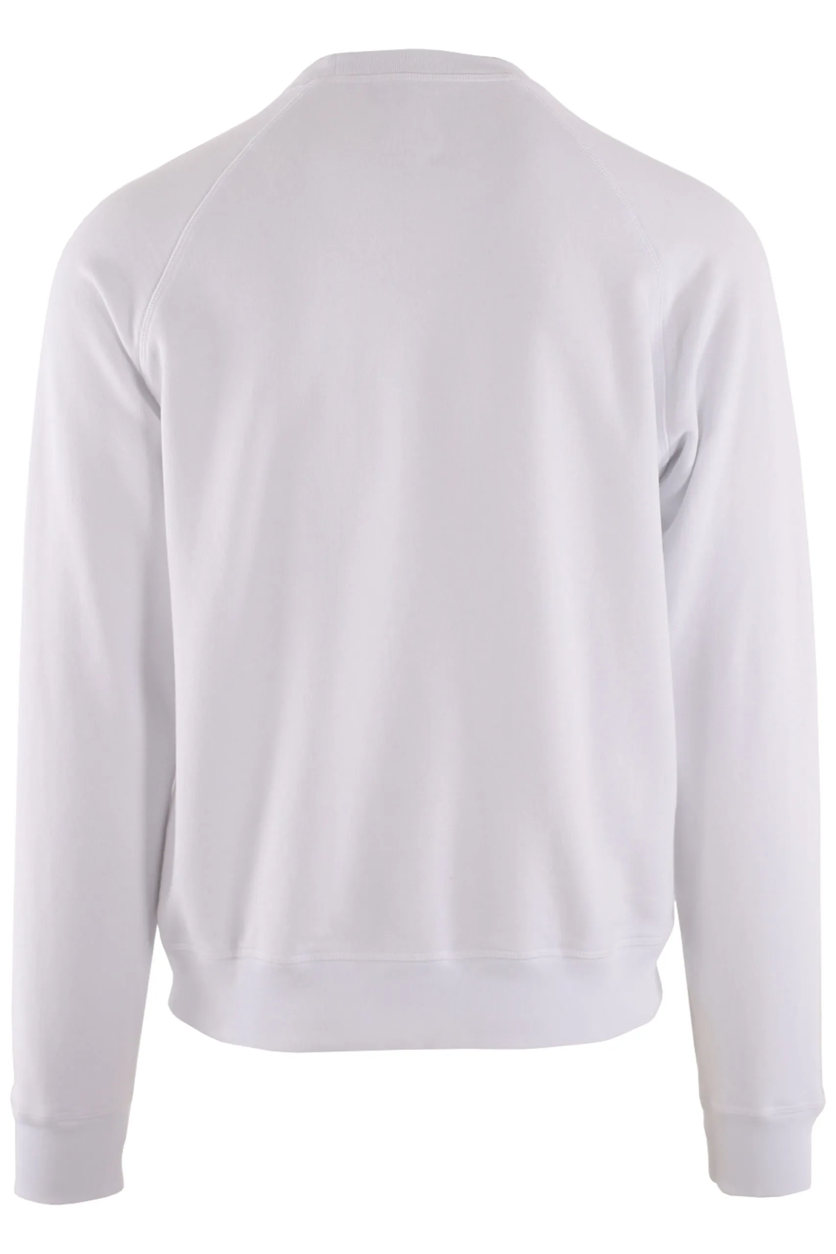 Sudadera blanca con logo negro centrado