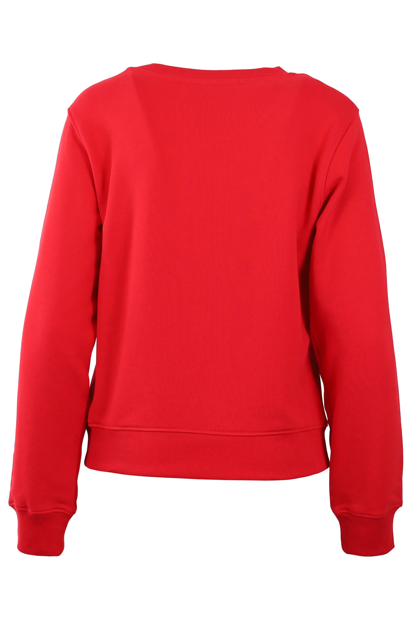 Sudadera de color rojo con logo negro