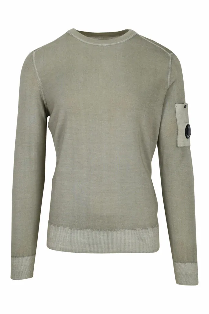 Sudadera gris con logo lente lateral