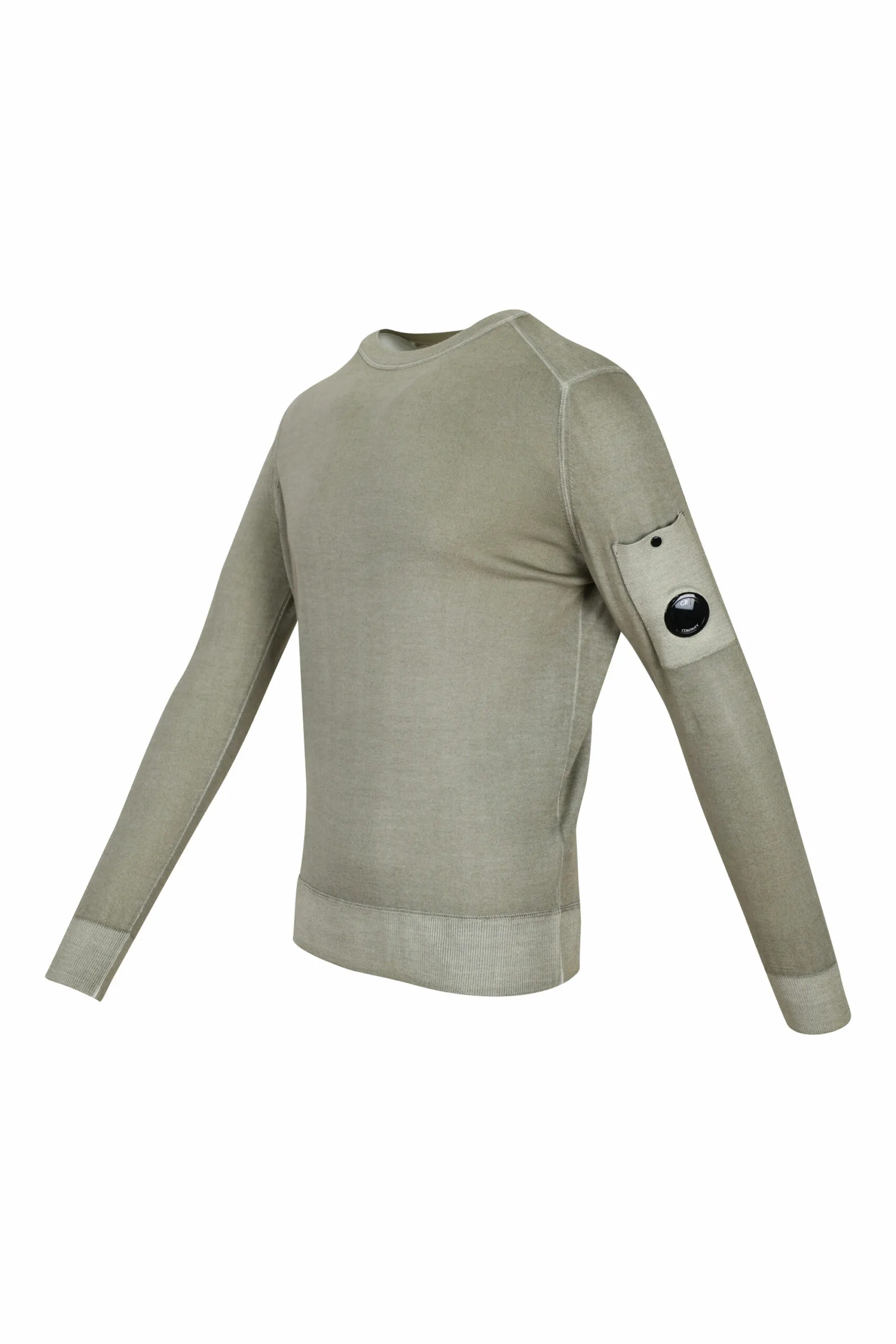 Sudadera gris con logo lente lateral