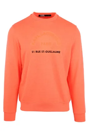 Sudadera naranja con maxilogo rue st guillaume negro