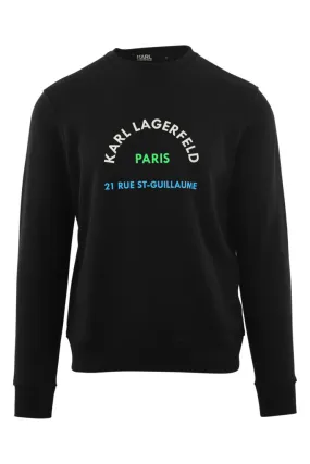 Sudadera negra con logo rue st- guillaume multicolor