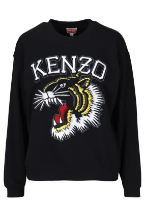 Sudadera negra con logo tiger bordado