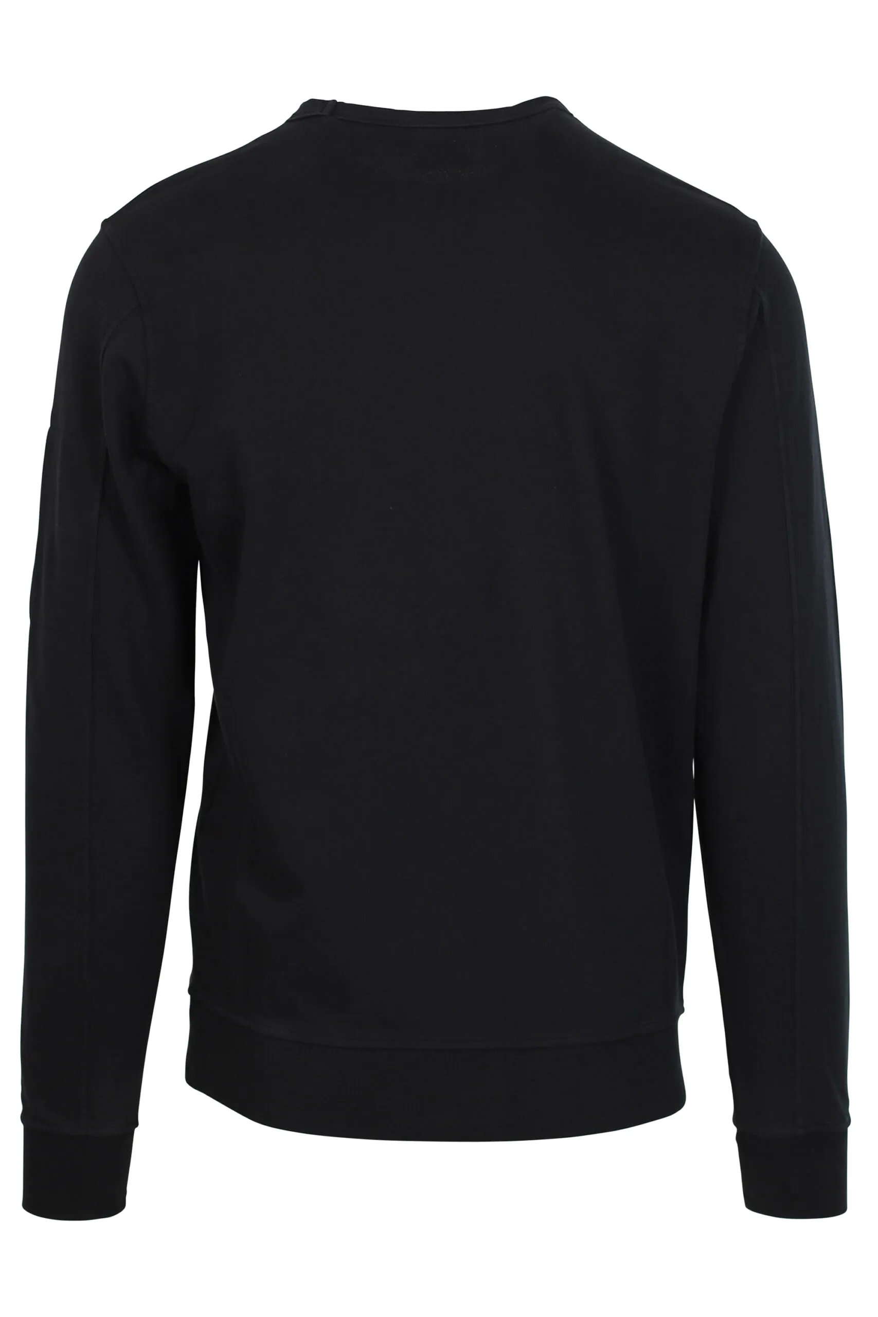 Sudadera negra con minilogo lente lateral