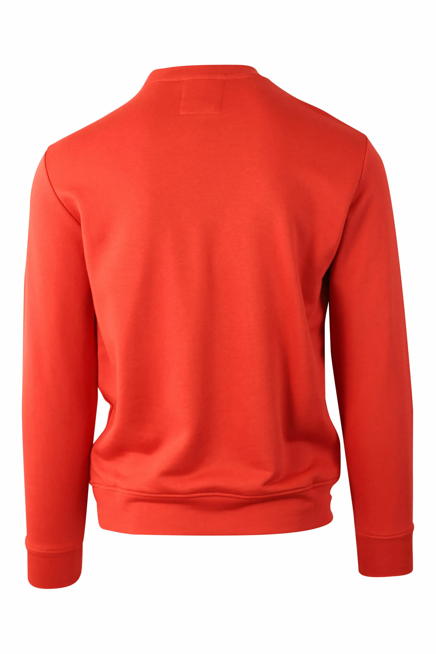 Sudadera roja con logo centrado blanco