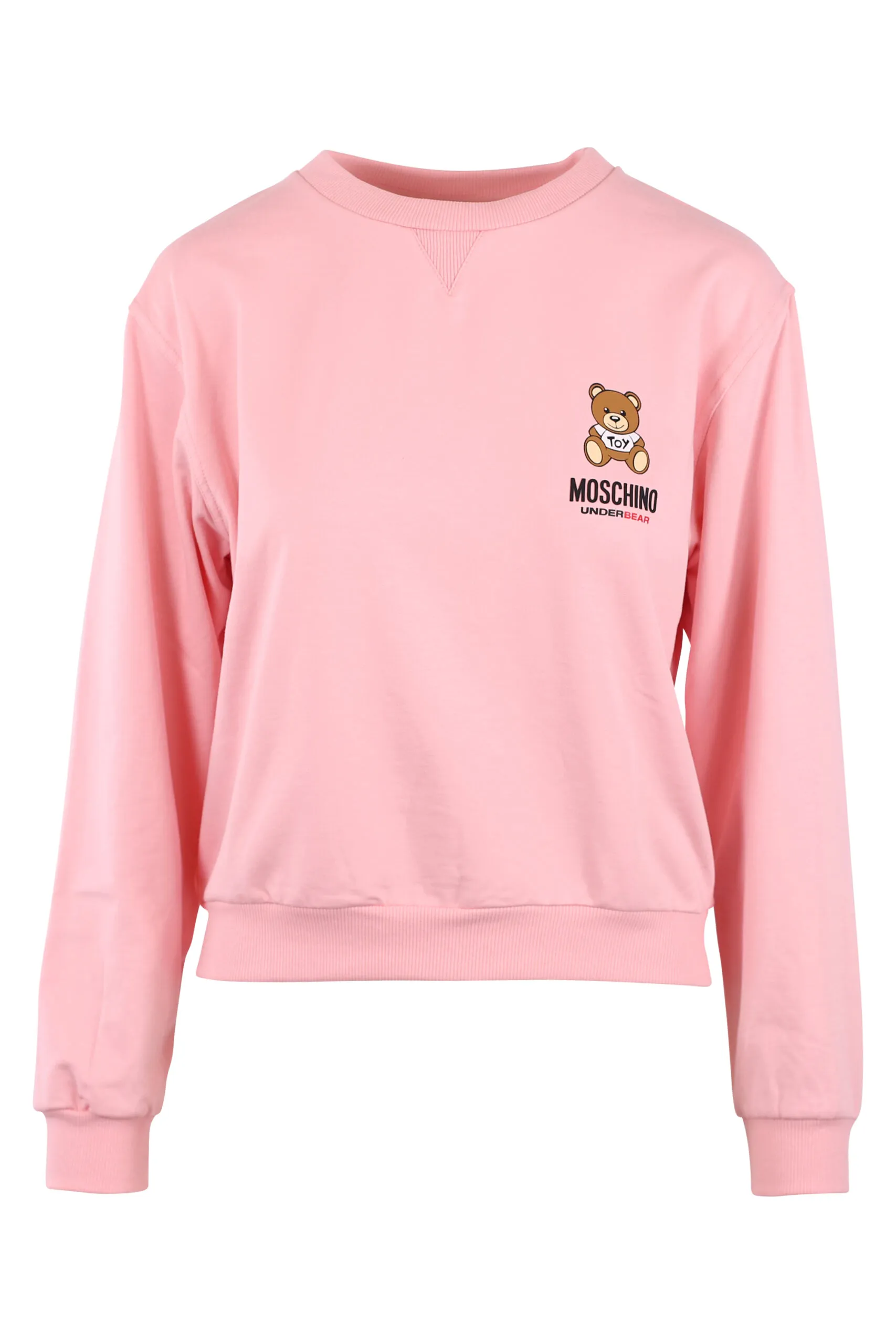 Sudadera rosa con logo oso 