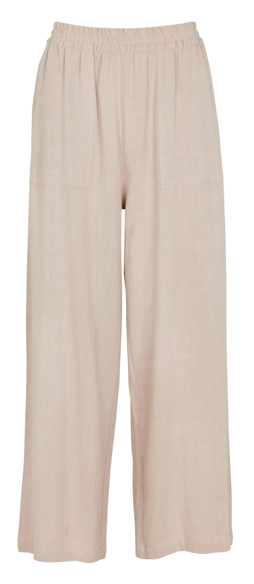 TABITA - Pantalón recto de talle alto en beige