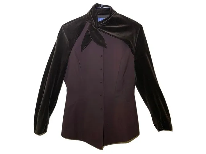 Thierry Mugler VENDIMIA 90s chaqueta Castaño 