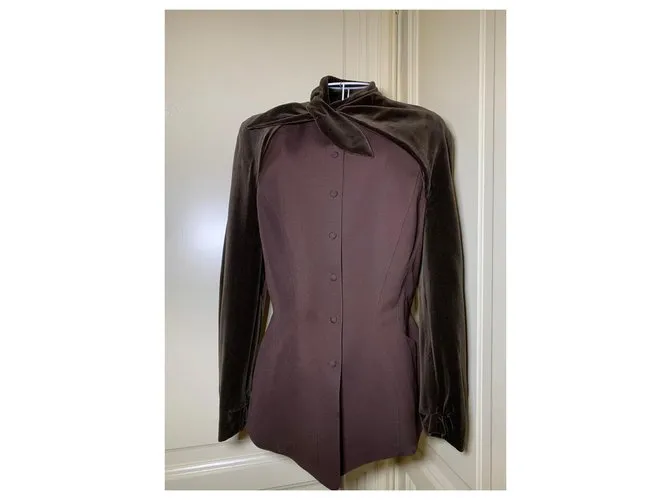 Thierry Mugler VENDIMIA 90s chaqueta Castaño 