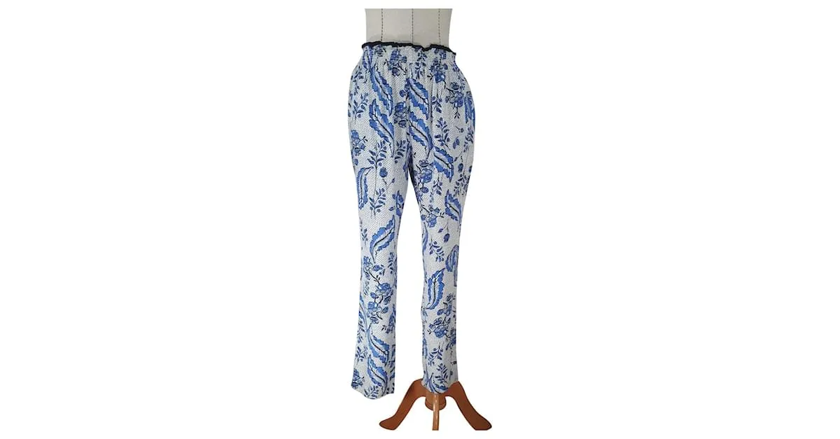 Vanessa Bruno Pantalones, polainas Blanco Azul 