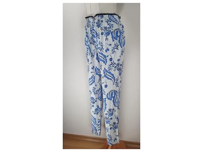 Vanessa Bruno Pantalones, polainas Blanco Azul 