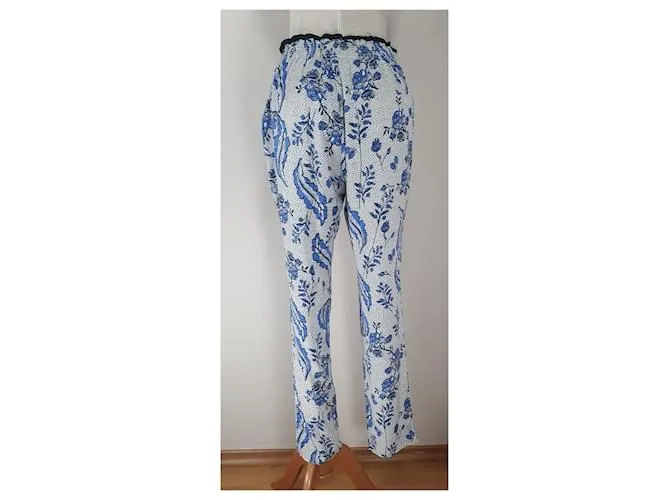 Vanessa Bruno Pantalones, polainas Blanco Azul 