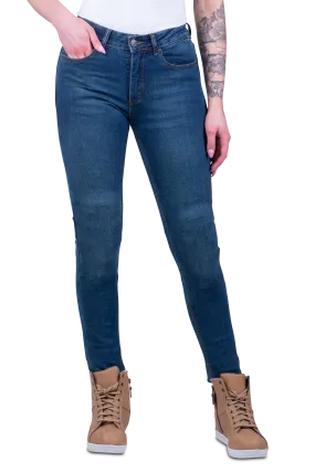 Vaqueros de Moto Mujer Course Lara Slim Fit Azul Oscuro