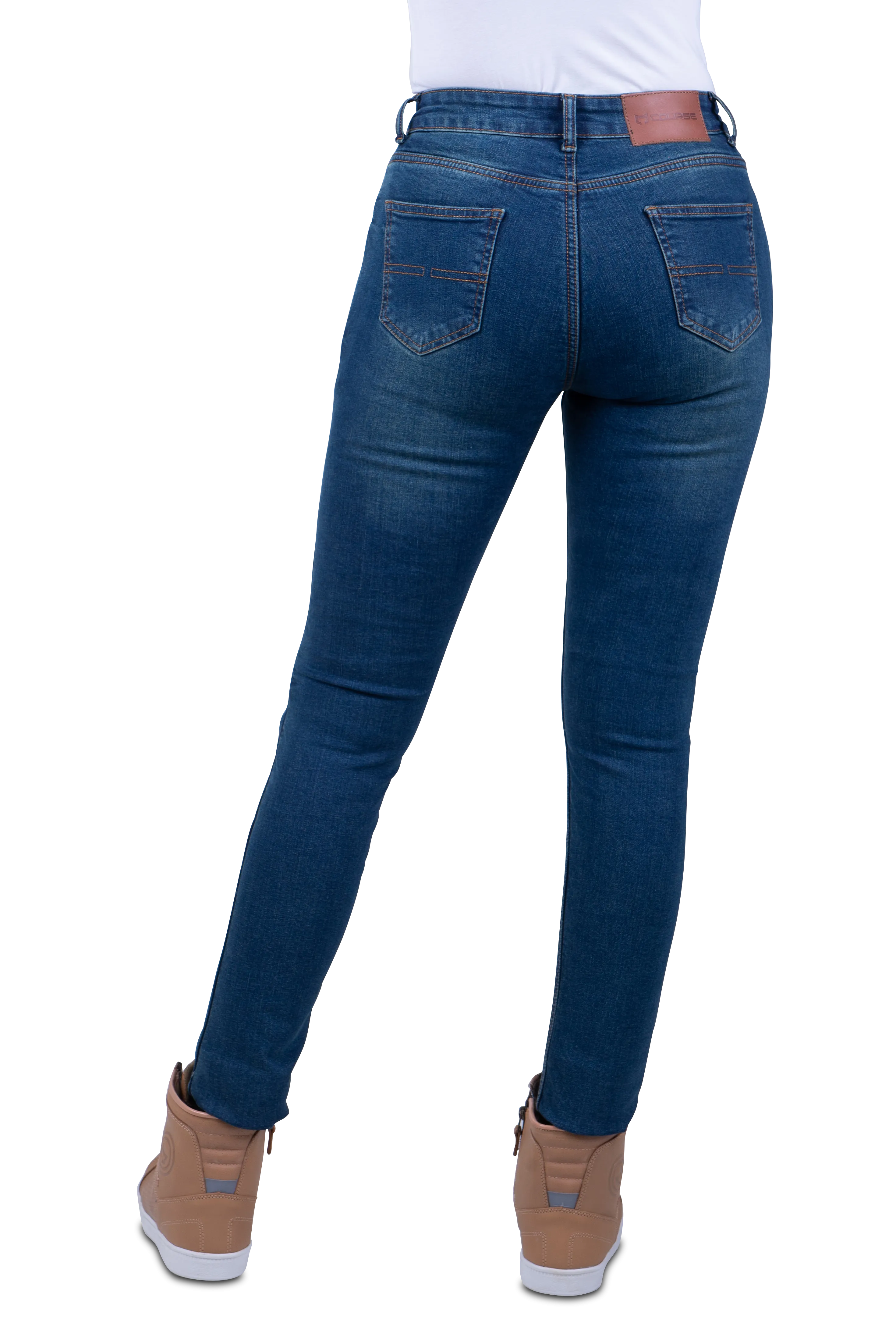 Vaqueros de Moto Mujer Course Lara Slim Fit Azul Oscuro