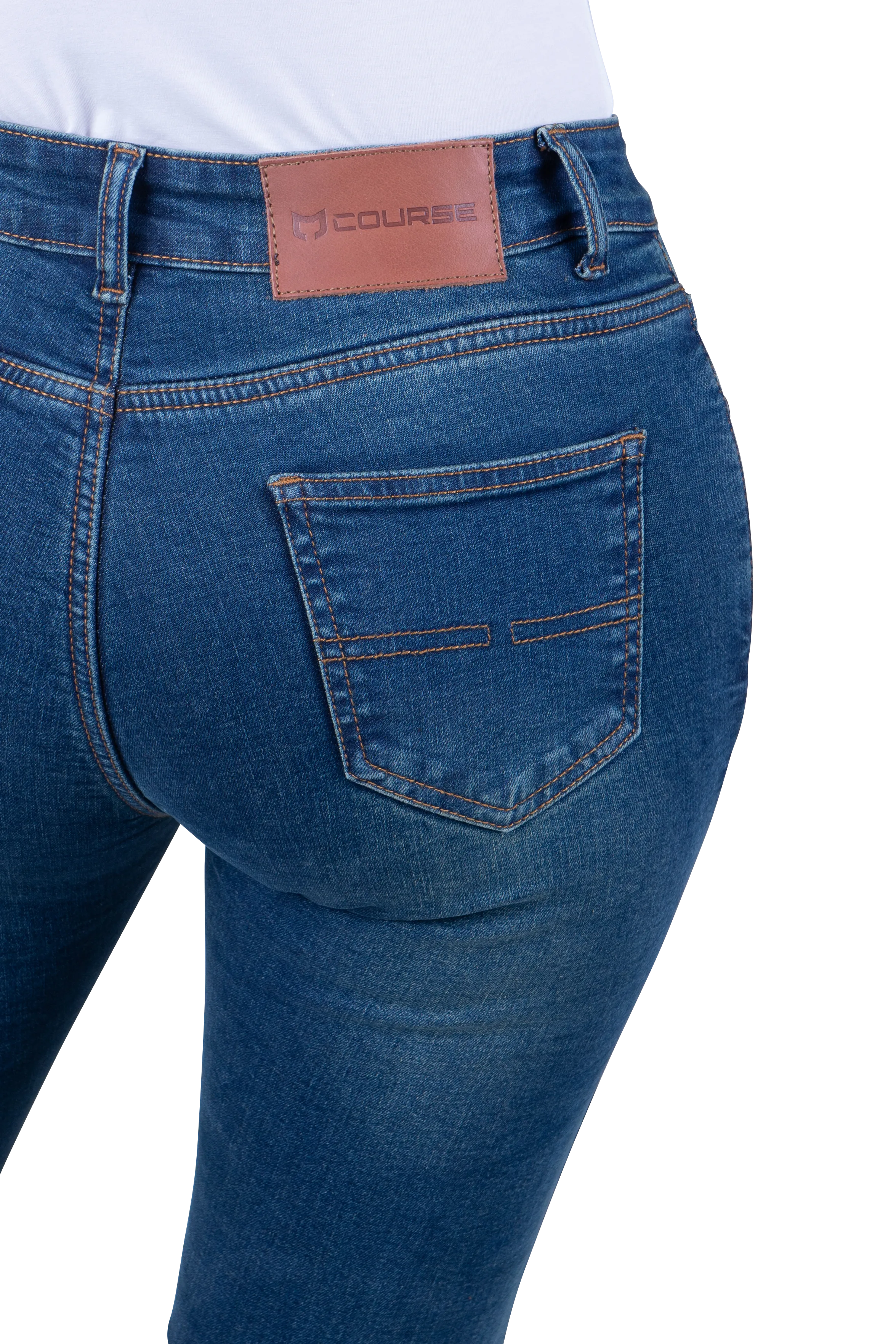 Vaqueros de Moto Mujer Course Lara Slim Fit Azul Oscuro