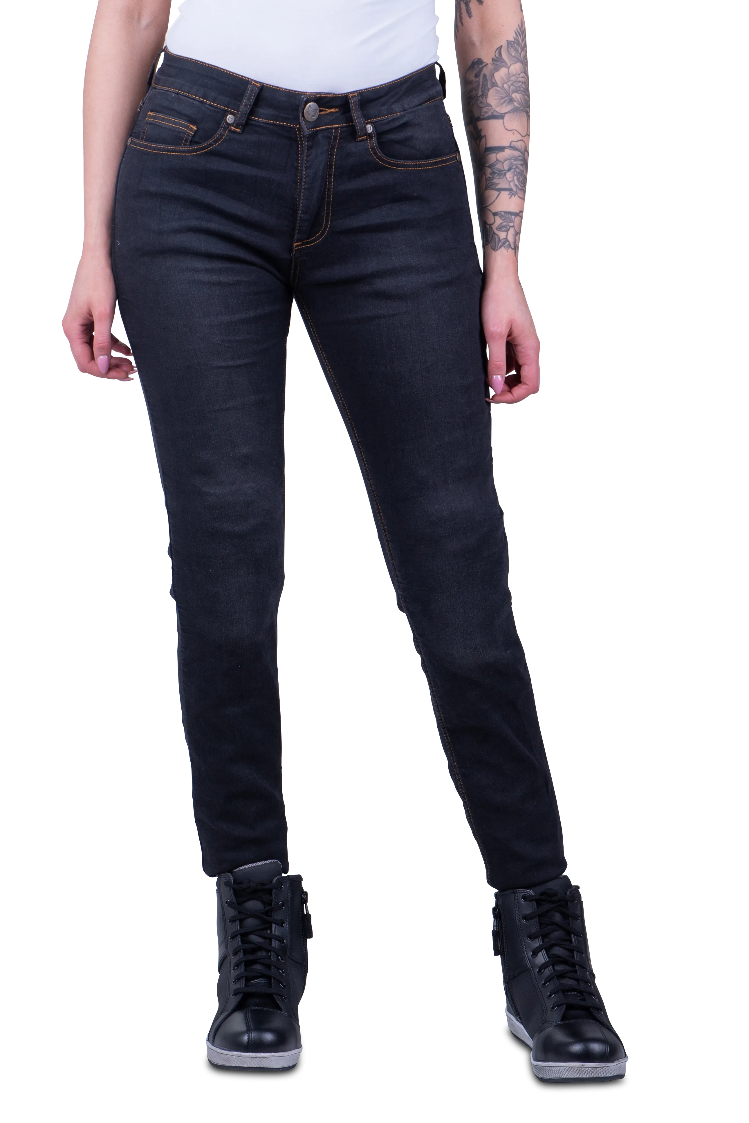 Vaqueros de Moto Mujer Course Lara Slim Fit Negros