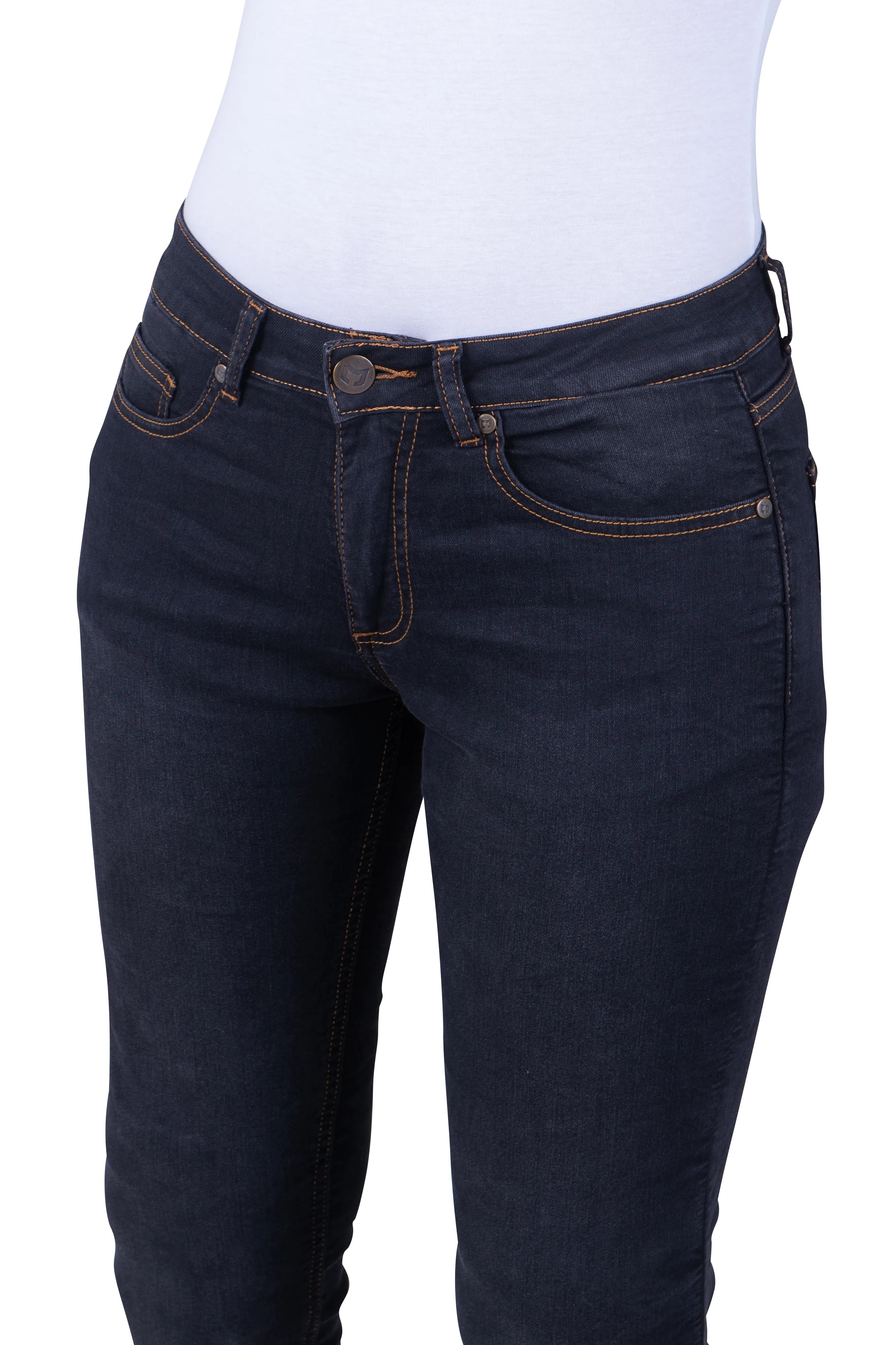 Vaqueros de Moto Mujer Course Lara Slim Fit Negros